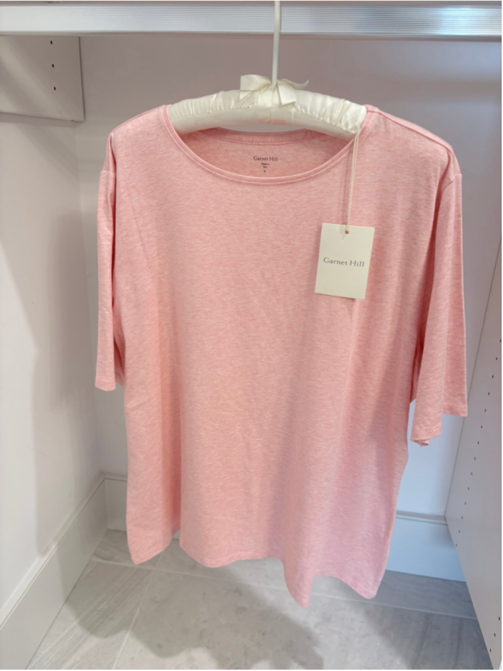 Garnet Hill Organic Pima Cotton XL Tee Shirt Bundle — 4 Tops, One New With Tags